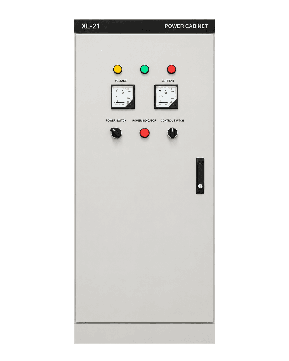 XL-21 power distribution cabinet exterior with the door closed